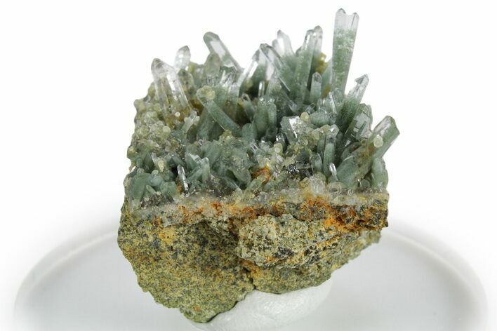 Chlorite Included Quartz Crystal Cluster - Peru #347794